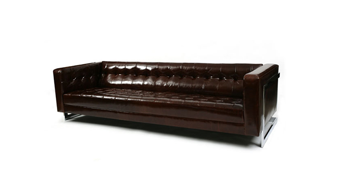 MOD Milo Baughman Tufted Leather Sofa MOD Milo Baughman Tufted Leather Sofa