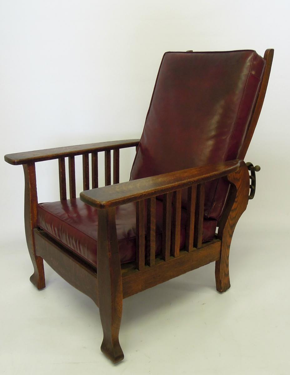 Mission chair before reupholstered