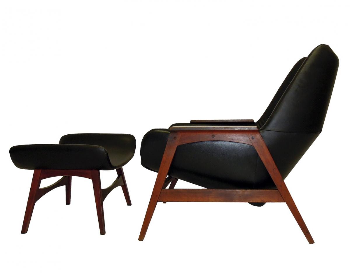 Danish Lounge Chair And Ottoman