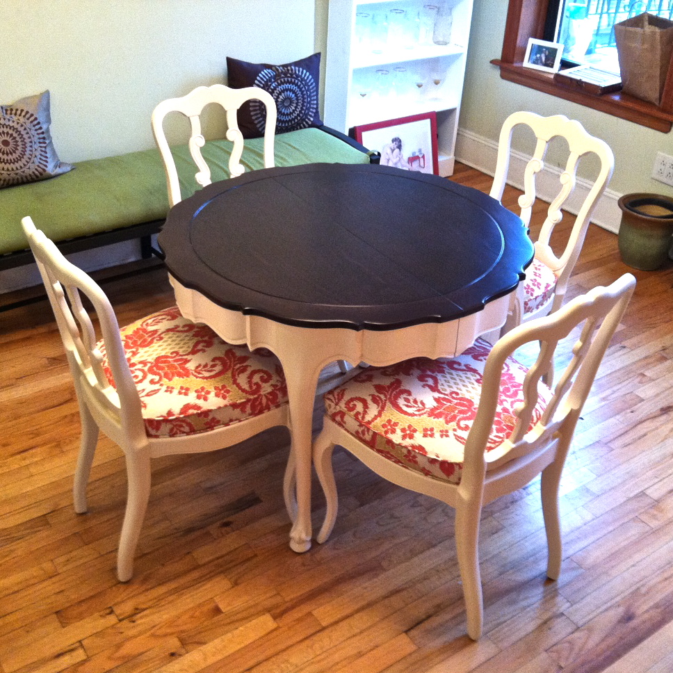 Dining Table Set Refinishing After