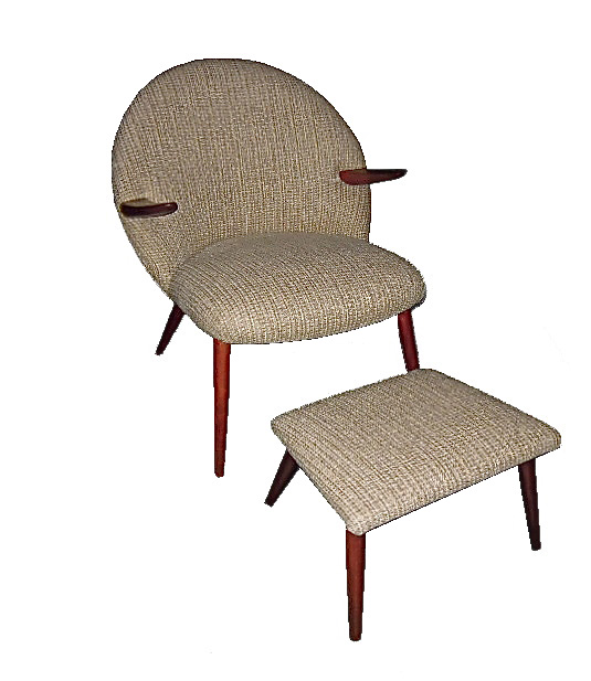 Mid-Century Chair & Ottoman