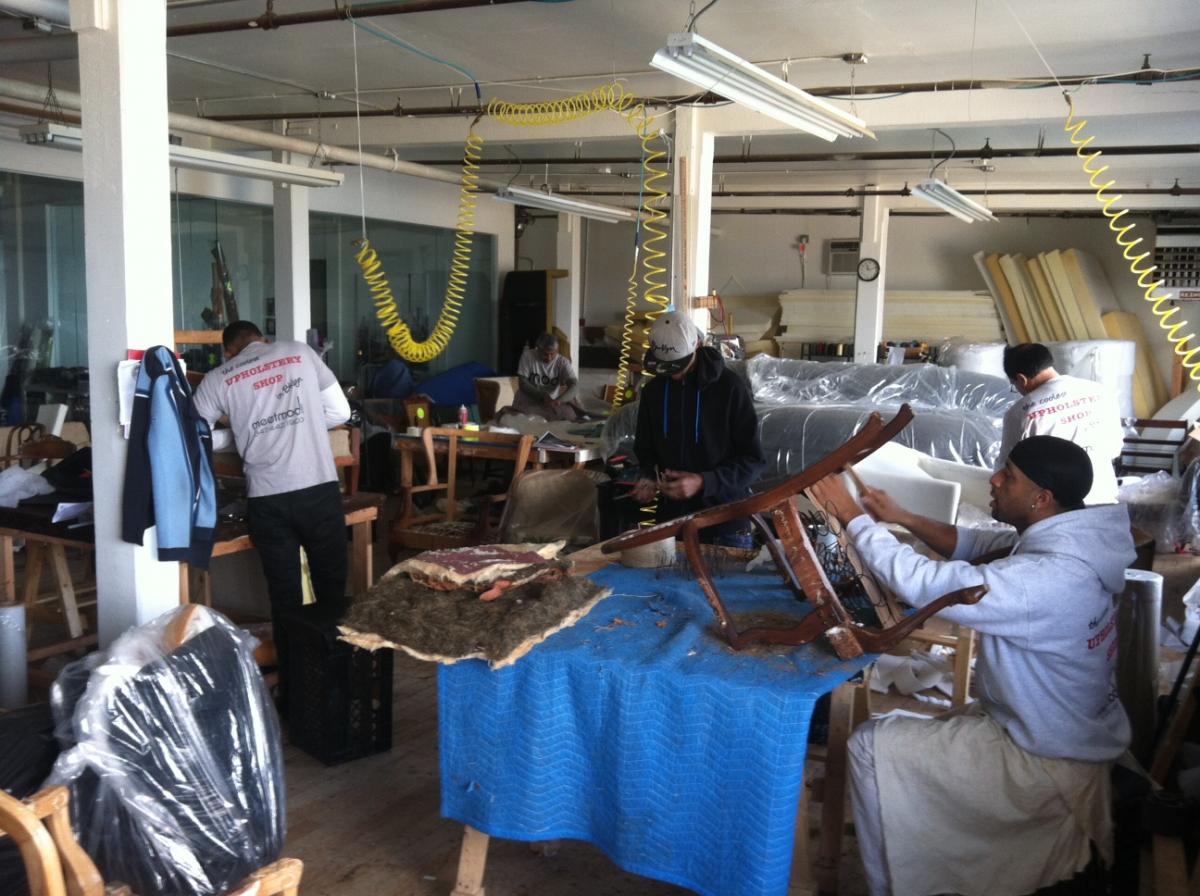 Upholstery Shop Hard At Work