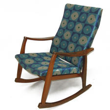 Danish Rocker Chair in Maharam Mikado