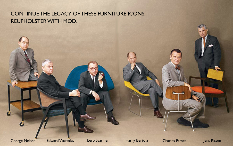 George Nelson, Wormley, Saarinen, Bertoia, Eames, Risom